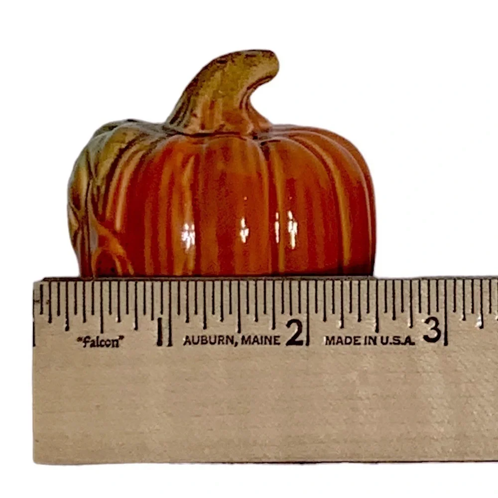 Salt and Pepper Autumn Harvest Artisan Hand Painted Glazed Ceramic Set